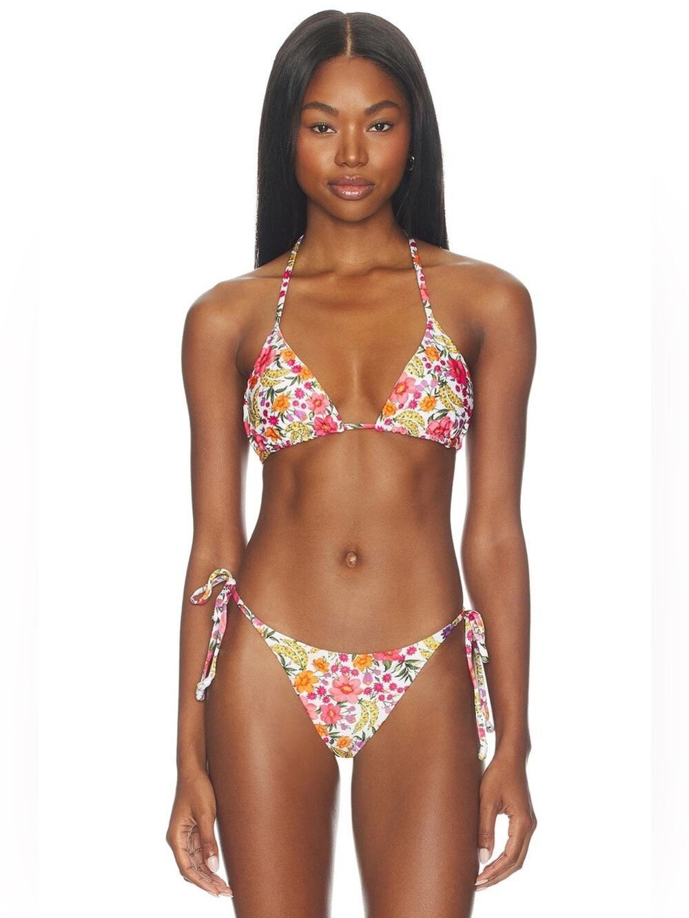 Set - Farm Rio Banana Flowers Triangle Bikini - Picture 2 of 12